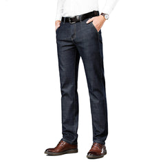 High Waist Relaxed Breathable Straight-Leg Jeans