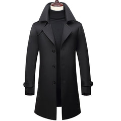 Men's Single-breasted Classic Trench Coat