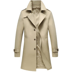 Men's Single-breasted Classic Trench Coat