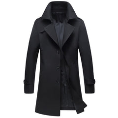 Men's Single-breasted Classic Trench Coat