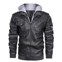 Faux Leather Autumn Jacket