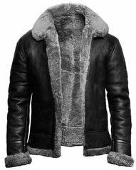 Winter Fleece Lapel Loose Zipper PU Jacket