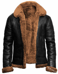 Winter Fleece Lapel Loose Zipper PU Jacket