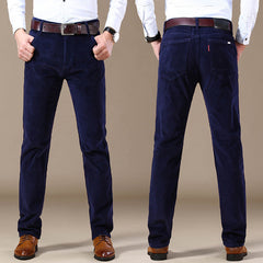 Straight slim stretch business casual trousers