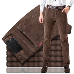 Straight slim stretch business casual trousers