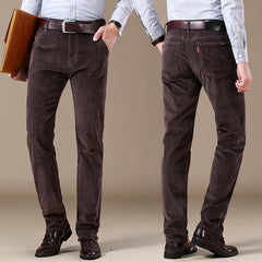 Straight slim stretch business casual trousers