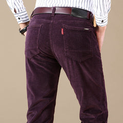 Straight slim stretch business casual trousers