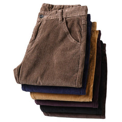 Straight slim stretch business casual trousers