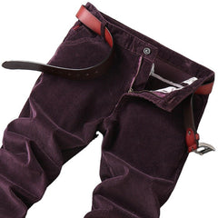Straight slim stretch business casual trousers