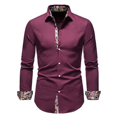 Men's plus size casual printed shirt