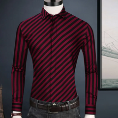 Classic business casual striped shirt