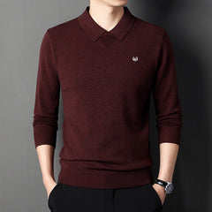Men's winter warm lapel sweater
