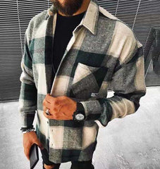 2022 New Printed Plaid Shirt Coat