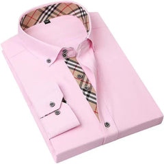 New plaid collar business casual shirt