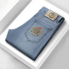 Men's High-end Stretch Cotton Embroidered Jeans