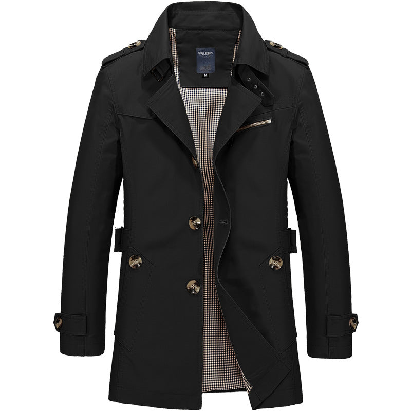 Men's Casual Cotton Windbreaker Jacket