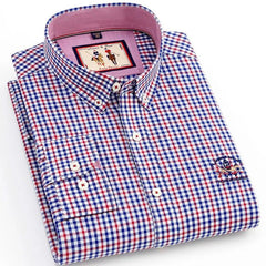 Plaid embroidered shirt