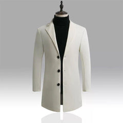 Winter Classic Solid Color Woolen Coat