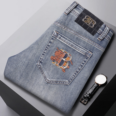Men's High Quality Embroidered Stretch Jeans