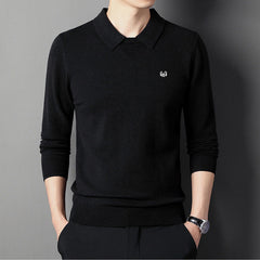 Men's winter warm lapel sweater