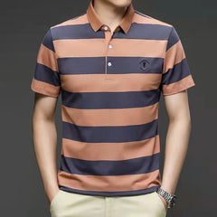 classic striped business casual polo