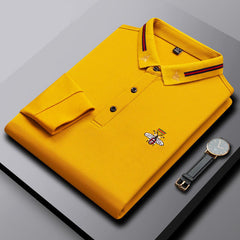 Men's business plus size embroidered polo shirt