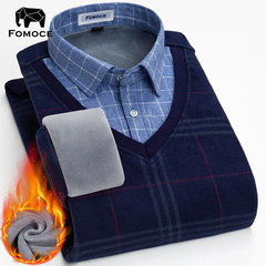 Winter plush plaid sweater