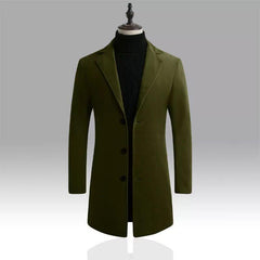 Winter Classic Solid Color Woolen Coat