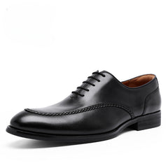 Men's Large Size Cowhide Elegant Business Formal Leather Shoes