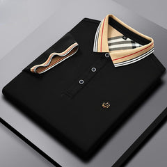 New men's lapel embroidered polo shirt