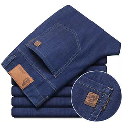 Ice Silk Thin Straight Jeans