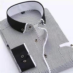 Business casual thin print shirt