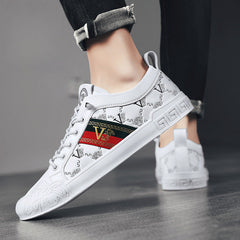 Men's New All-match Genuine Leather Casual White Shoes