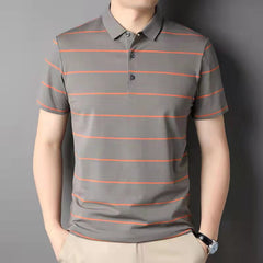 Stylish casual striped polo shirt