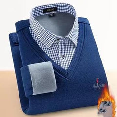 Men's warm fake two sweaters