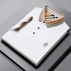 New men's lapel embroidered polo shirt