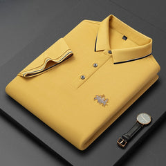 2024 Mulberry Silk Business Men's POLO Shirt
