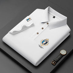 2024 New Style Embroidered Lapel Simple Casual Cotton Polo Shirt