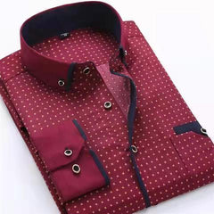 Business casual thin print shirt