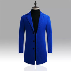 Winter Classic Solid Color Woolen Coat