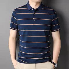Stylish casual striped polo shirt