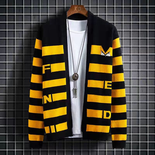 2022 new striped cardigan