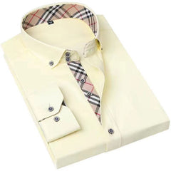 New plaid collar business casual shirt
