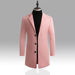Winter Classic Solid Color Woolen Coat