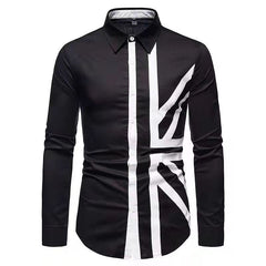 Fashion casual color matching  shirt