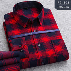 100% Cotton Men's Plaid Shirt