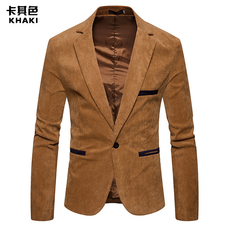 New Fashion Men's Casual Corduroy Blazer