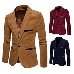 New Fashion Men's Casual Corduroy Blazer
