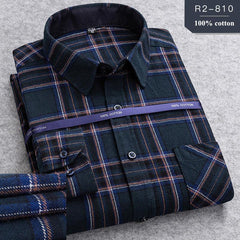 100% Cotton Men's Plaid Shirt