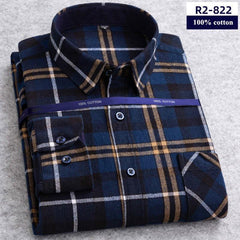 100% Cotton Men's Plaid Shirt